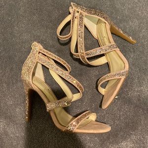 Jessica Simpson multicolor glitter heels. Worn once! Amazing condition